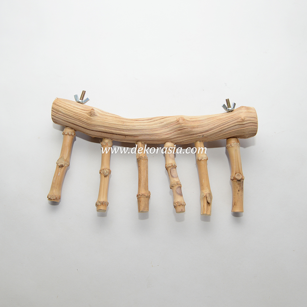 The Bird Perch is crafted from high-quality, sturdy Liana Wood and Bamboo cendani roots